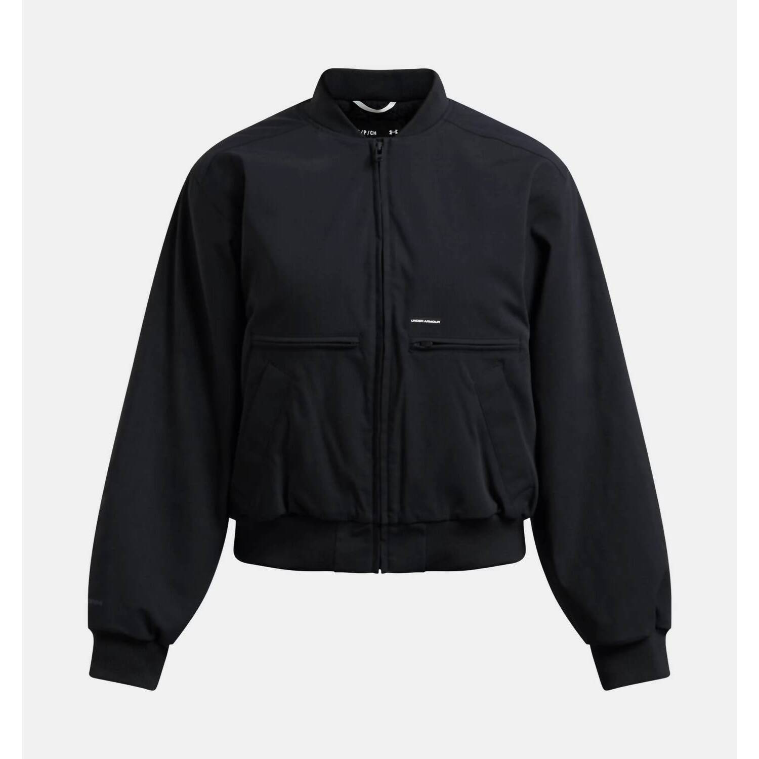 New Under Armour Women's Expanse Fleece-Lined Bomber Jacket In Black